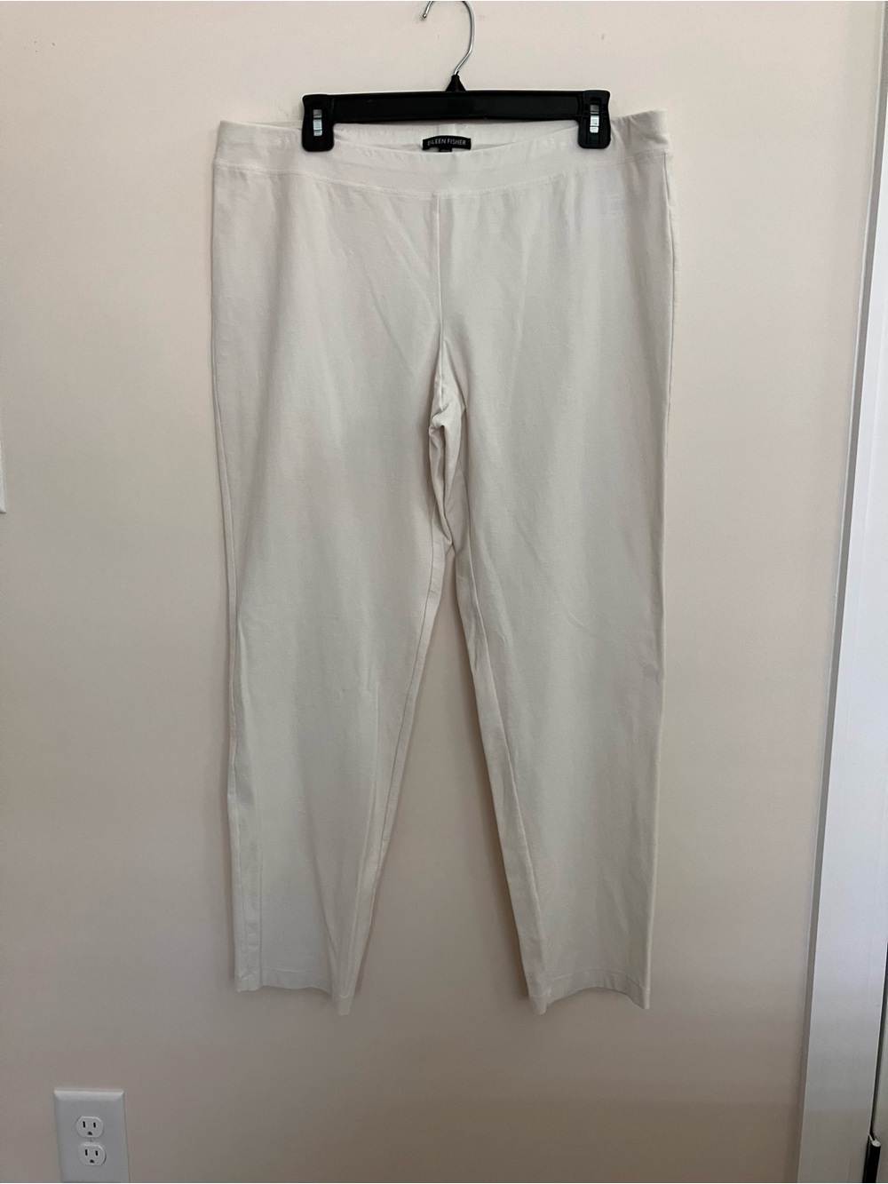 Eileen Fisher Slim Stretch Chinos - Cream